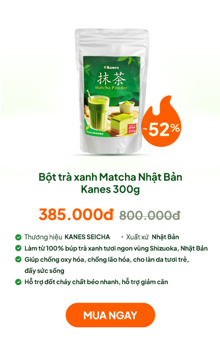 Bột trà xanh Matcha Nhật Bản Kanes 300g